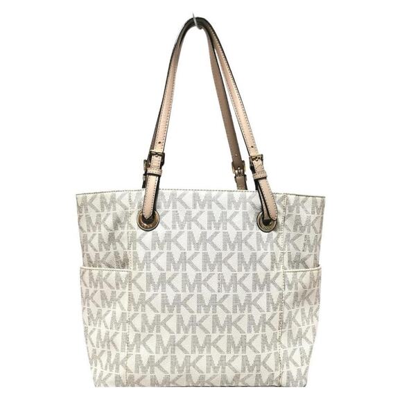 MICHAEL Michael Kors Signature Jet Set Zip Tote Vanilla Monogram Bag - Picture 1 of 13